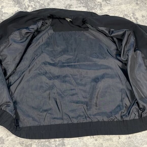 Vintage Mureli 90s Y2K Airline Travel Black Bomber Jacket Full Zip Embroidered M - Picture 10 of 11